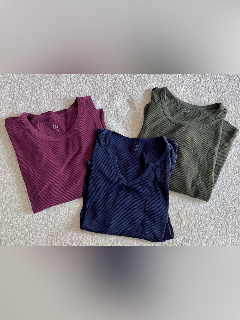 Lot of GAP Long Sleeve Waffle Shirts